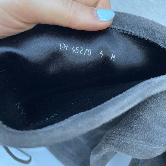 Stuart Weitzman Hiline OTK Boot In Slate Grey - Picture 16 of 16